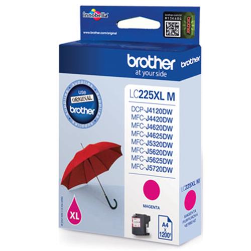 BROTHER LC-225XLM CARTUCCIA MAGENTA PER MFC J4420DW-J4620DW-J5320DW-J5620DW-J5720DW 1.200PG