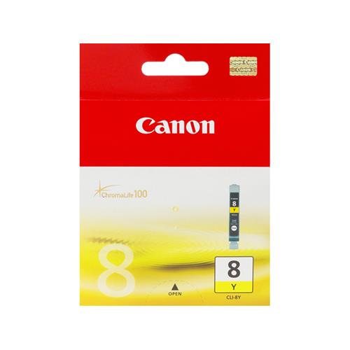 CANON CLI-8Y SERBATOIO GIALLO PER PIXMA IP4200-IP4500-IP5200-IP5200R-MP500-MP800-MP530-MP800R-MP830-IP6600D-IP4300-IP5300-IP6700D-PRO9000-MP600-MP610-MP970-MX850 (0623B001)