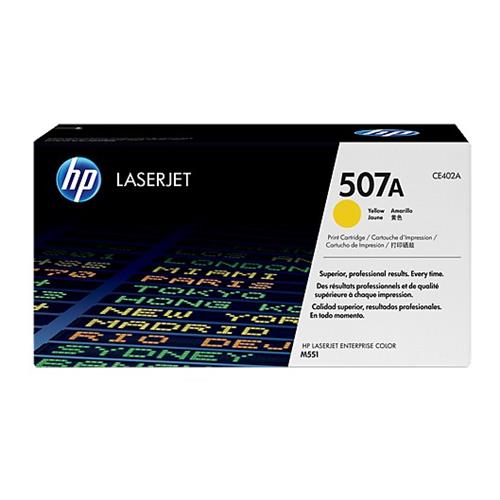 HP 507A TONER GIALLO PER LJ ENTERPRISE 500COLOR M551DN-M551XH-COLOR LASERJET M570DN-LASERJET M570DW-LASERJET 500 M575DN-COLOR LASERJET M575F MFP GARANZIA ITALIA (CE402A)