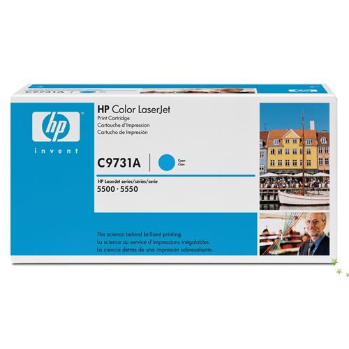 HP C9731A TONER CIANO PER LASERJET 5550DTN-5550DN-5550N-5550 GARANZIA ITALIA (C9731A)
