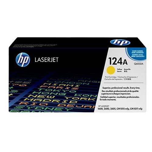 HP 124 A Q6002A TONER LASER-JET 2.000 PAGINE GIALLO PER CLJ2600