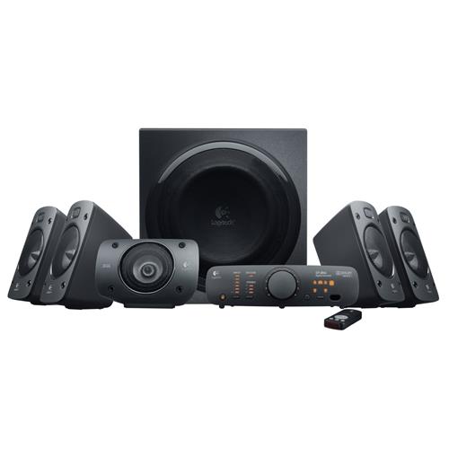 LOGITECH Z906 SURROUND SOUND SPEAKER SYSTEM 5.1 POTENZA 500W RMS CON TELECOMANDO NERO GARANZIA UFFICIALE ITALIA