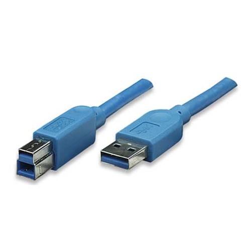 Cavo USB 3.2 Superspeed A maschio/B maschio 3 m blu