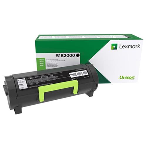LEXMARK 51B2000 TONER ORIGINALE NERO PER MX317DN / MX417DE / MX517DE 2.500 PAGINE