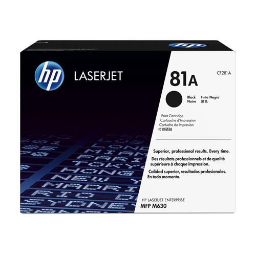 HP 81A TONER NERO PER MFP M630 10.500PG (CF281A)