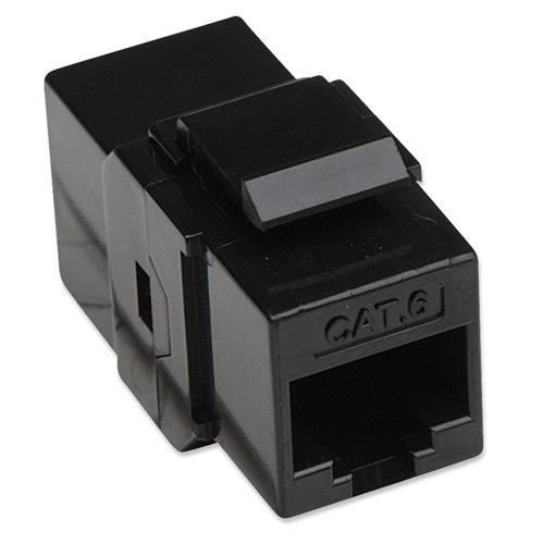 Accoppiatore RJ45 F/F UTP Cat6 Keystone Nero