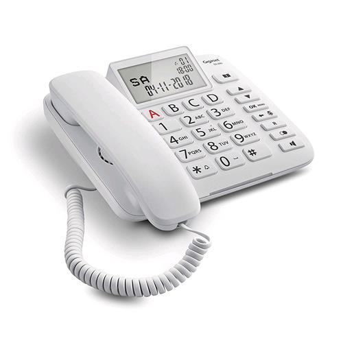 GIGASET DL 380 TELEFONO DA TAVOLO CON DISPLAY TASTI GRANDI BIANCO