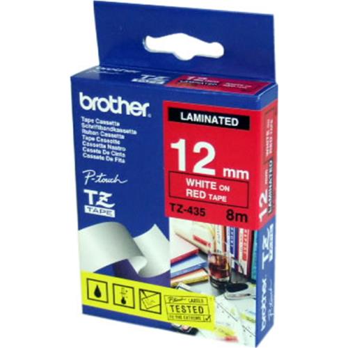 NASTRO TIPO TZ 12MM BIANCO /ROSSO