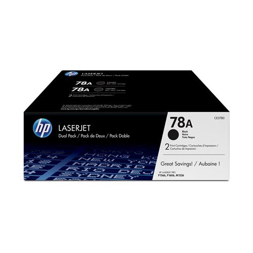 HP 78AD PACK 2 TONER NERO PER STAMPANTI LASERJET GARANZIA ITALIA (CE278AD)