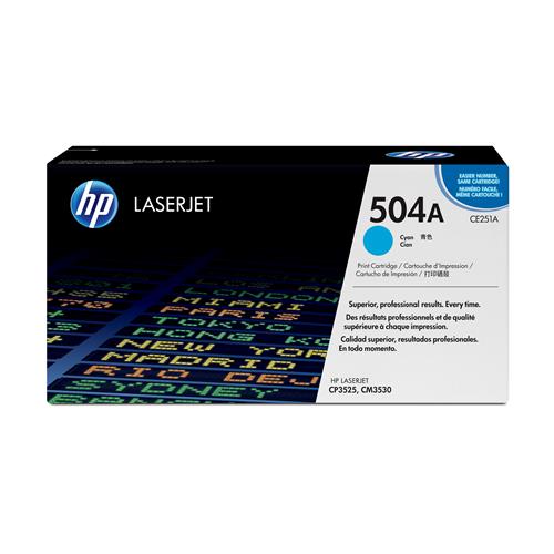 HP CE251A TONER CIANO PER COLOR LASERJET CP3525X-CP3525DN-CP3525N- CM3530 MFP- LASERJET CM3530 MFP-CM3530FS MFP GARANZIA ITALIA (CE251A)