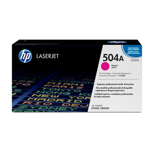 HP CE253A TONER MAGENTA PER COLOR LASERJET CP3525X-CP3525DN-CP3525N-CM3530 MFP-CM3530FS MFP-CM3530 MFP GARANZIA ITALIA (CE253A)
