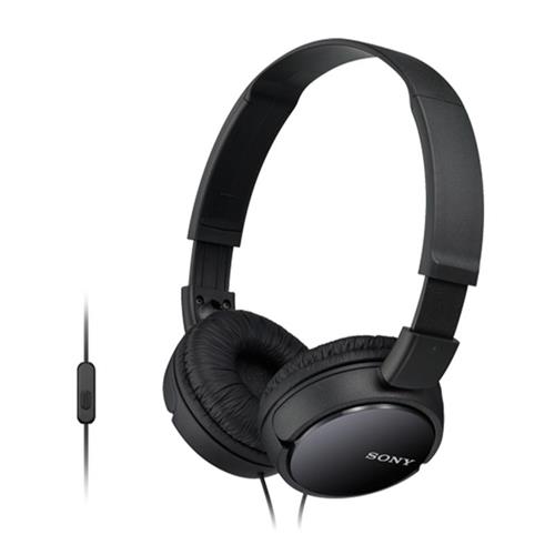 SONY MDR-ZX110AP CUFFIE CON MICROFONO CAVO 1.2MT JACK 3.5MM VOLUMI SEPARATI PER CANALE COLORE BLACK GARANZIA ITALIA (MDRZX110APB.CE7)