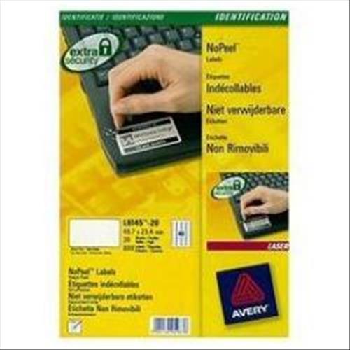AVERY-ZWECKFORM L6145-20 CONF 800 ETICHETTE 24.5x45.7 MM AUTOADESIVE BIANCO