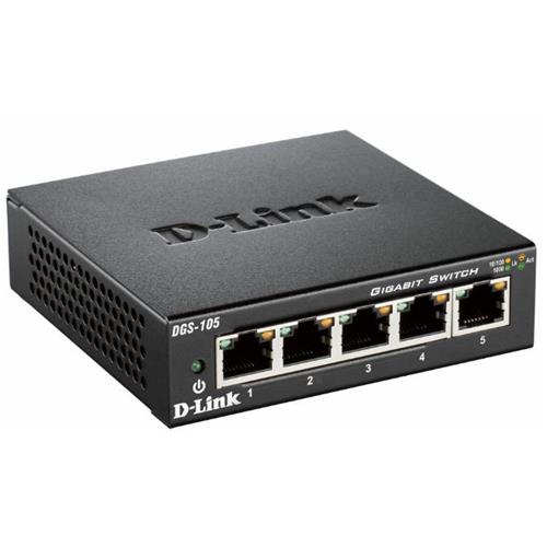 D-LINK DGS-105 SWITCH 5 x 10/100/1000 DESKTOP