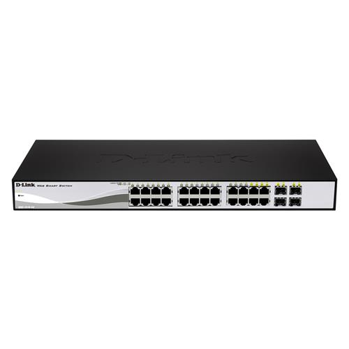 D-LINK DGS-1210-24P SWITCH 28 PORTE GIGABIT DI CUI 24 PoE + 4 PORTE SFP SMART MANAGED