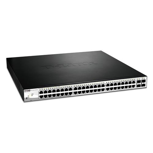 D-LINK DGS-1210-52MP SWITCH GESTITO 8 x 10/100/1000 (PoE+) + 40 x 10/100/1000 (PoE) + 4 x SFP PoE+ (370 W) MONTABILE SU RACK