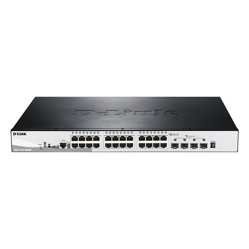 D-LINK DGS-1510-28XMP SWITCH GESTITO L3 24 x 10/100/1000 (PoE+) + 4 x 10 Gigabit SFP+ PoE+ (370 W)