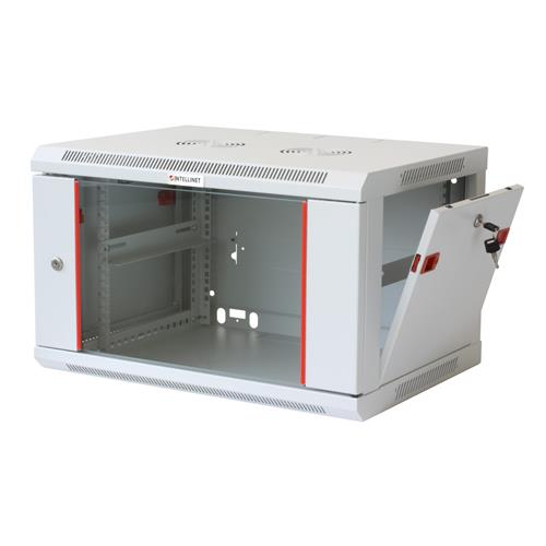 Armadio Rack 19'' a muro 6 unit&agrave; sezione unica prof. 450mm Grigio