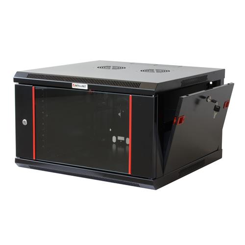 Armadio Rack 19'' a muro 6 unit&agrave; sezione unica prof. 450mm Nero