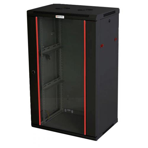 Armadio Rack 19'' a muro 20 unit&agrave; sezione unica prof. 600mm Nero