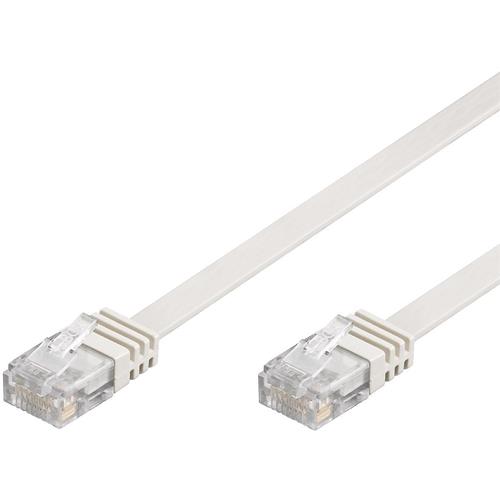 Cavo di Rete Patch Piatto in Rame Cat.6 UTP 3 metri Bianco