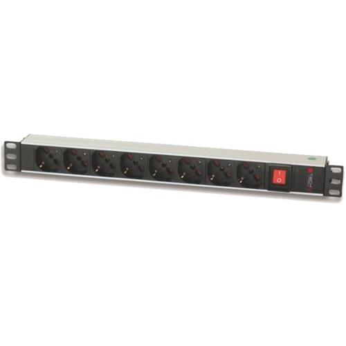 Multipresa 8 Posti da Rack 19'' con Interruttore Connettore C14 1U
