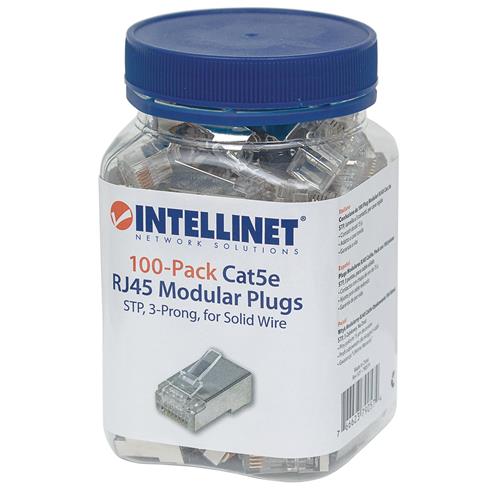 Confezione da 100 Plug Modulari RJ45 Cat.5e STP