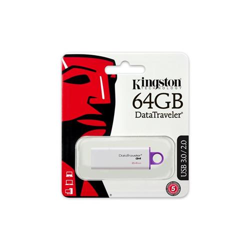 KINGSTON DATATRAVELER 64GB CHIAVETTA USB-A 3.0 BIANCO
