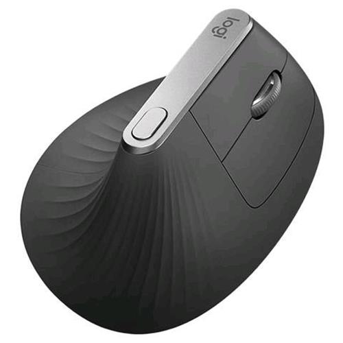 LOGITECH MX MOUSE VERTICALE ERGONOMICO WIRELESS BLUETOOTH 2.4 GHz 4.000 DPI 4 PULSANTI MANO DESTRA NERO-GRIGIO