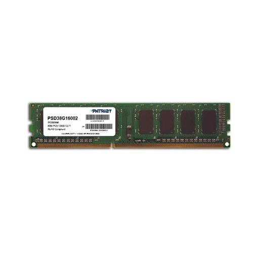 PATRIOT PSD38G16002 MEMORIA RAM 8GB 1.600MHz TIPOLOGIA DIMM TECNOLOGIA DDR3