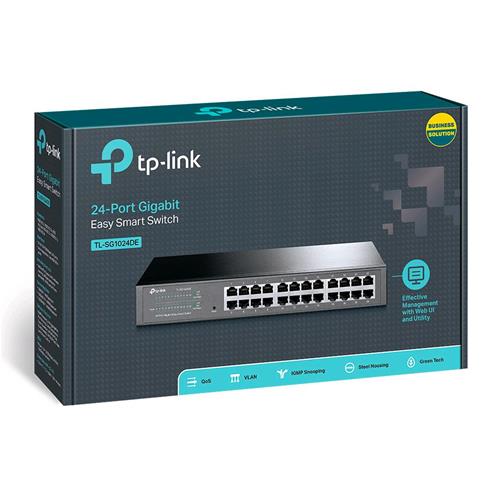 TP-LINK SWITCH 24P GIGABIT EASY SMART+ RJ4 5PORTS MTU/PORT/TAG-BASED VLAN