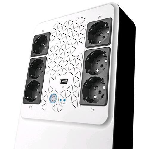 LEGRAND UPS BTICINO 310082 GRUPPO DI CONTINUITÀ NEW KEOR MULTIPLUG CON CARICATORE USB, 800 VA/480 W