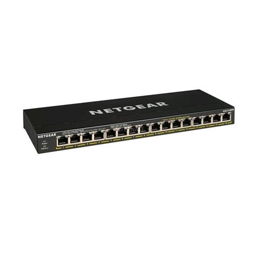 NETGEAR GS316PP SWITCH 16 PORTE GIGABIT ETHERNET (10/100/1000) SUPPORTO POWER OVER ETHERNET (POE)