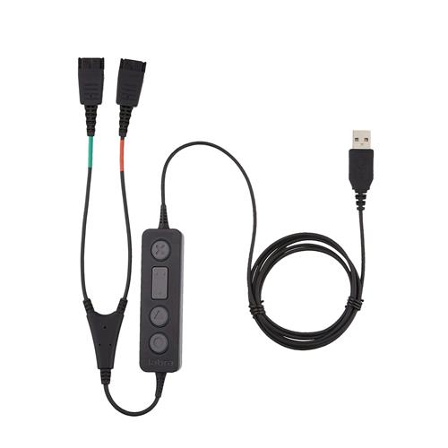 JABRA LINK 265 CAVO AUDIO USB 2.0 2X QD BLACK