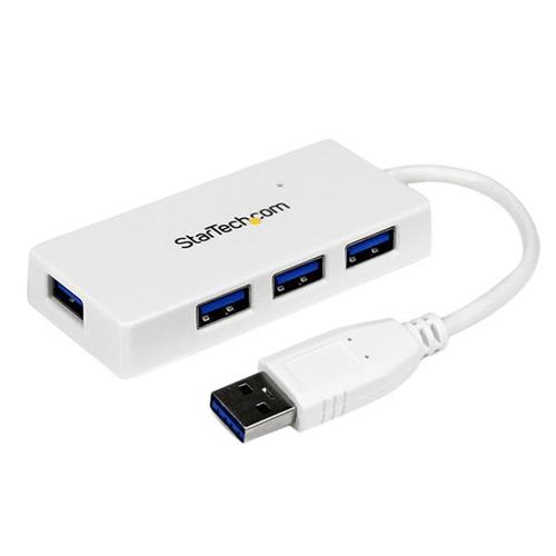 STARTECH ST4300MINU3W HUB PORTATILE USB-A 4 x USB-A 3.0 SUPERSPEED BIANCO