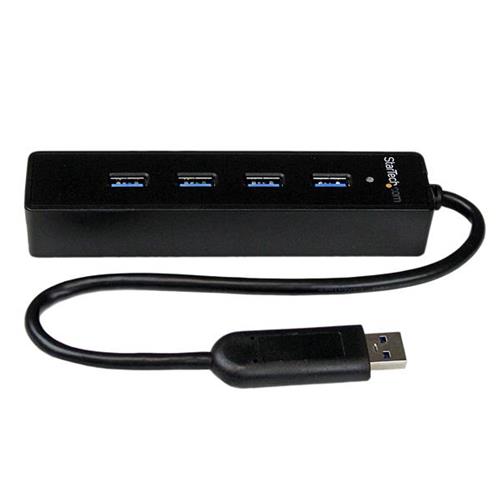 STARTECH ST4300PBU3 HUB PORTATILE USB-A 4 x USB-A 3.0 SUPERSPEED NERO