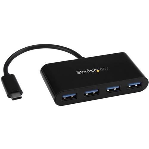 STARTECH HB30C4AB HUB USB-C 4 PORTE USB-A 3.0 SUPERSPEED ALIMENTAZIONE A BUS DESKTOP NERO