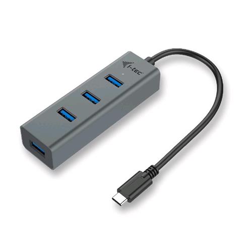 USB-C METAL 4-PORT HUB 4X USB 3.0