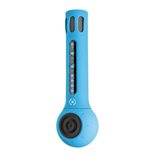 CELLY FESTIVAL MICROFONO BLUETOOTHPER KARAOKE CON SPEAKER INTEGRATO PORTA TF CARD INGRESSO AUX 3W AZZURRO
