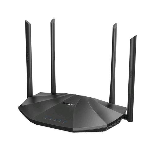 TENDA AC19 ROUTER GIGABIT AC1200 DUAL BAND 2.4/5GHz 1 PORTA WAN 4 PORTE LAN 1 PORTA USB - 4 ANTENNE ESTERNE 6DBI DESKTOP NERO