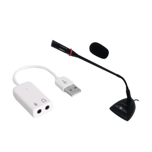 NILOX MICROFONO DA TAVOLO USB E JACK 3.5 - 6,3mm NERO