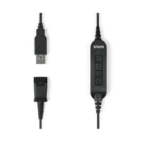 SNOM ACUSB CUFFIE SNOM A100M / A100D CAVO ADATTATORE USB PLUG & PLAY NERO
