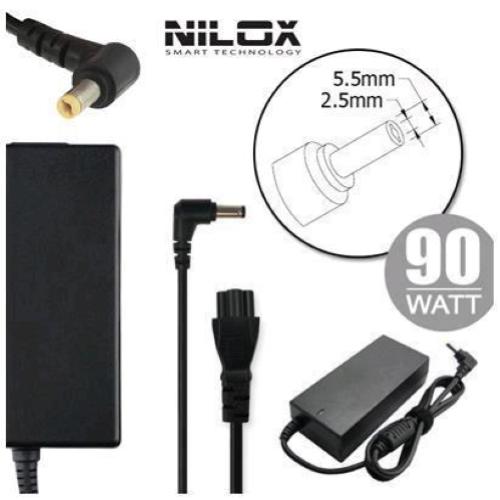 NILOX ALIMENTATORE PER NOTEBOOK ASUS FUJITSU 90W 19V 4.74A CONNETTORE 5.5MM x 2.5MM NERO