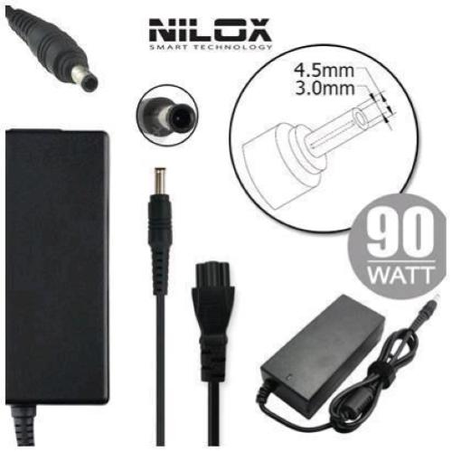 NILOX NLX90W-HP37D ALIMENTATORE PER NOTEBOOK HP 90W 19.5V 4.62A CONNETTORE 4.5MM X 3.0MM NERO