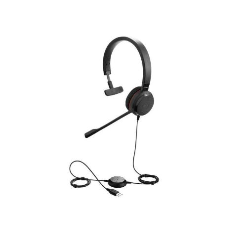 JABRA EVOLVE 30 II UC CUFFIA MONOAURALE CON MICROFONO UC CON CUSTODIA E CAVO USB CON CONTROLLER NERO