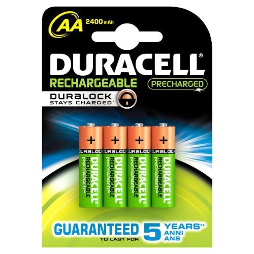 DURACELL AA PRECHARGED BATTERIE RICARICABILI CON DURALOCK Pz. 4