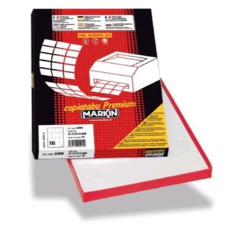 MARKIN CONF 400 ETICHETTE ADESIVE 105X148,5 mm ROSSO