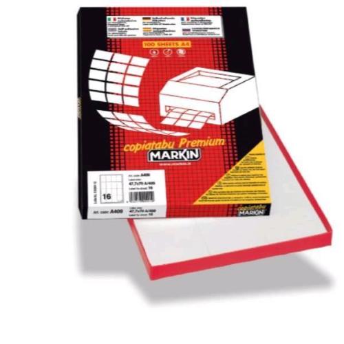 MARKIN CONF 1000 ETICHETTE ADESIVE 70X52 mm BIANCO