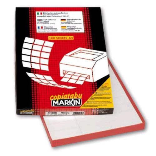 MARKIN CONF 1000 ETICHETTE ADESIVE 101X57 mm BIANCO