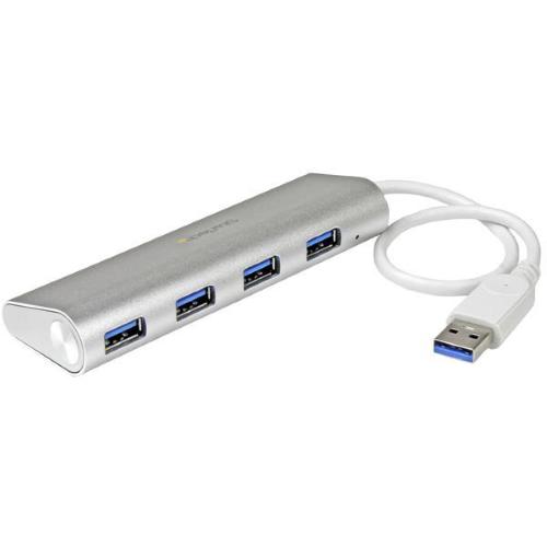 STARTECH HUB USB 3.0 A 4 PORTE COMPATTO CON CAVO INTEGRATO USB 3.0